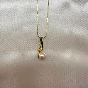 Pearl Factory Waterfall Pendant 14k Yellow Gold